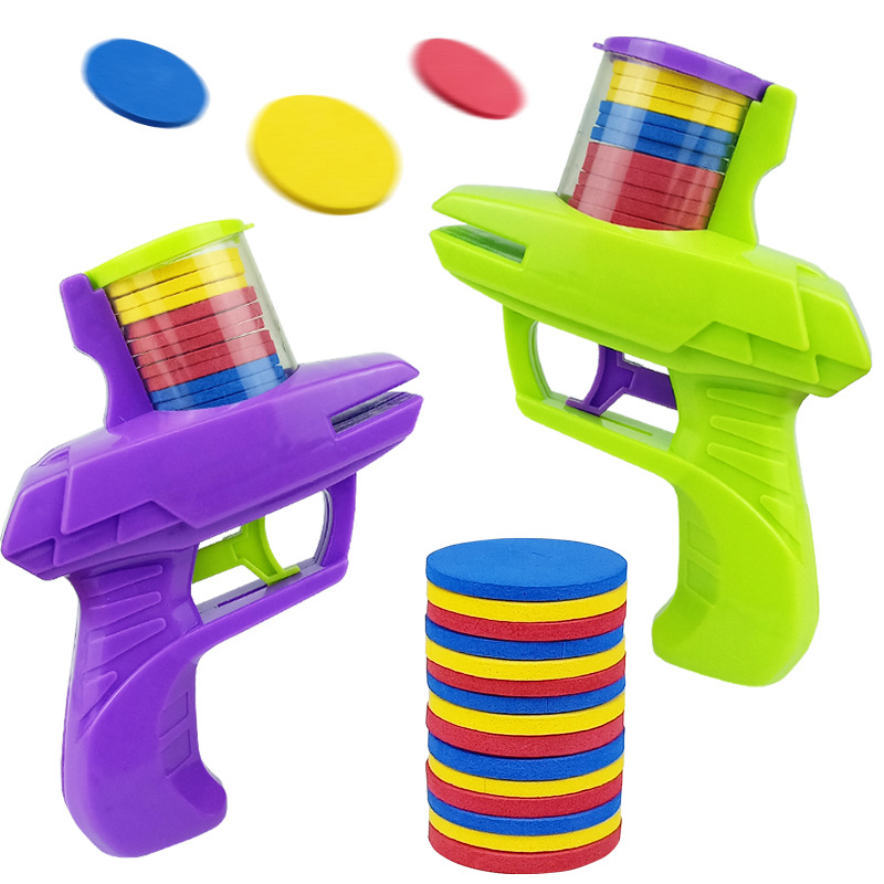 Baby Food Game - Kids Outdoor Game Foam Disc Gun