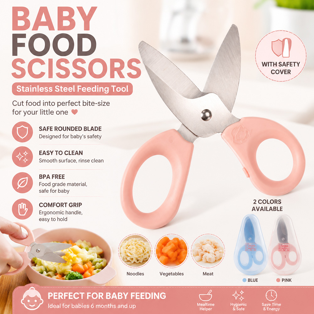 Baby Food Usa - Baby Food Scissors Stainless Steel Baby