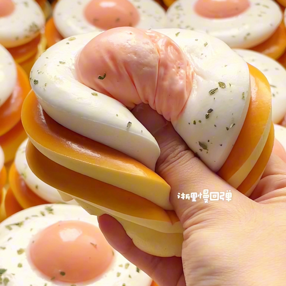 Fried Egg Toast Squishy Slow R - đánh giá và giá Baby Food Toy