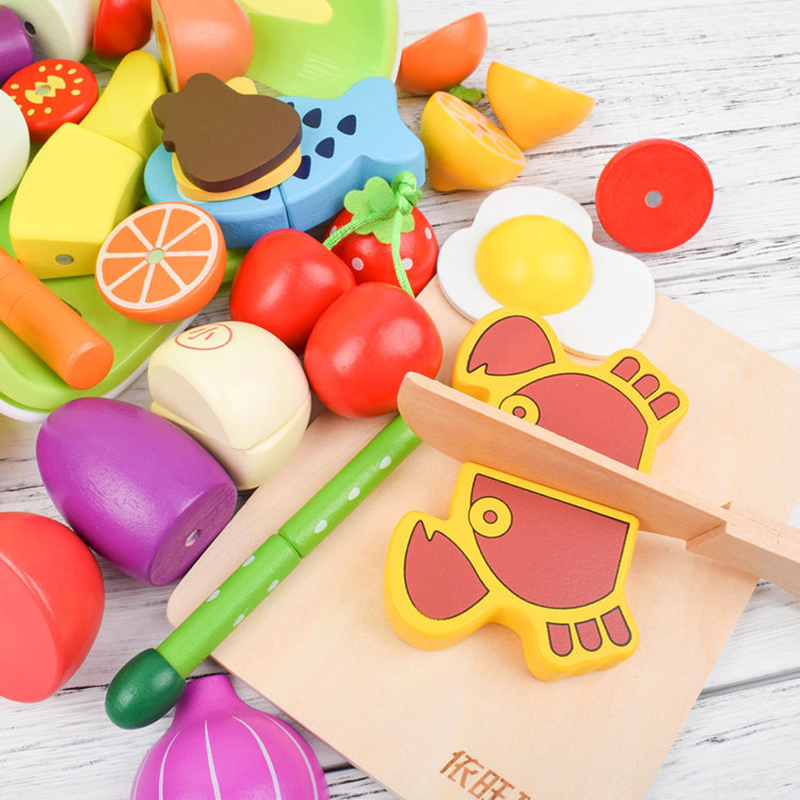 1 Bộ Đồ Chơi Gỗ Từ Cắt Trái Câ - đánh giá và giá Baby Food Game