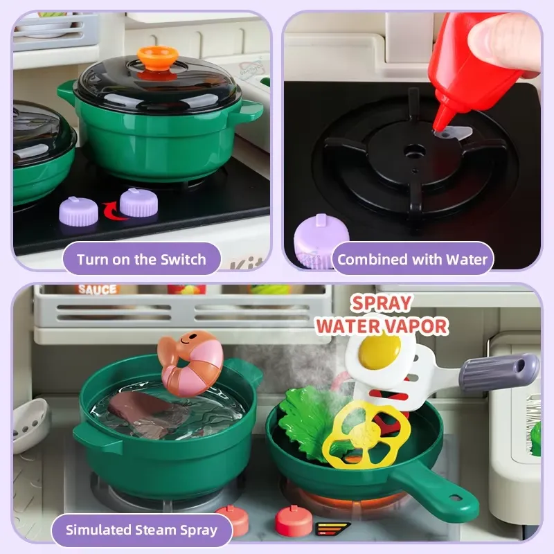 90cm Large Pretend Play Kitche - đánh giá và giá Baby Food Toy