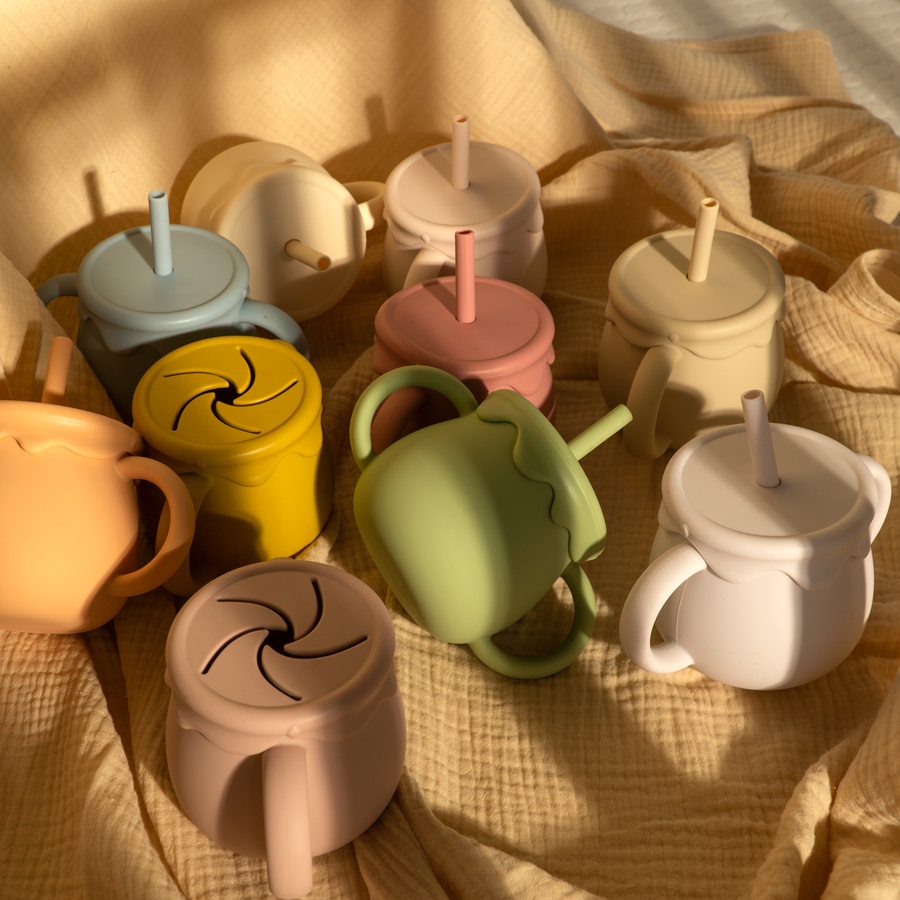 Yếm Ăn Cho Bé Ly Di Động Drink - đánh giá và giá Snack Cup Toddler