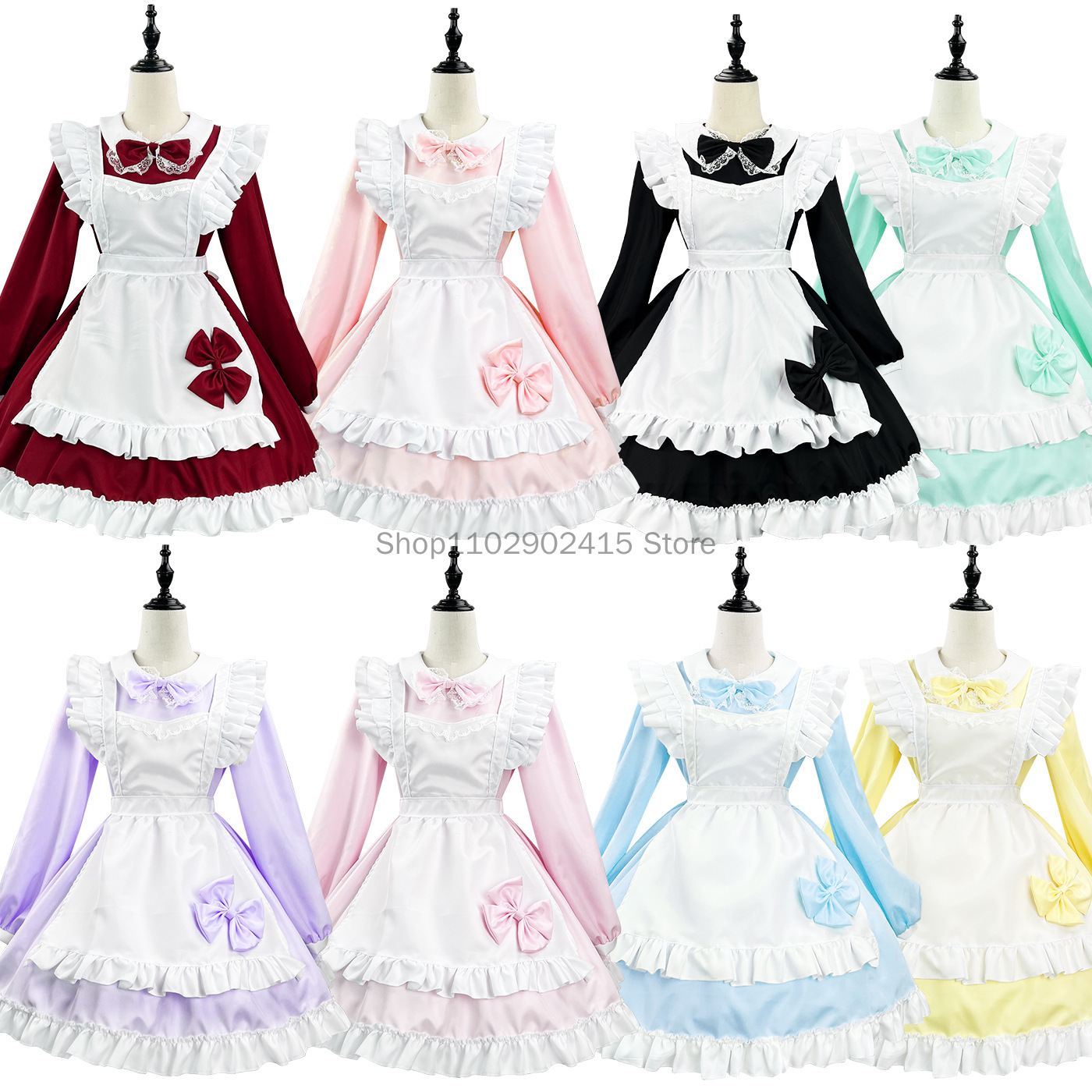 Japanese Maid Cosplay Cute Lol - đánh giá và giá Bib Long Sleeve