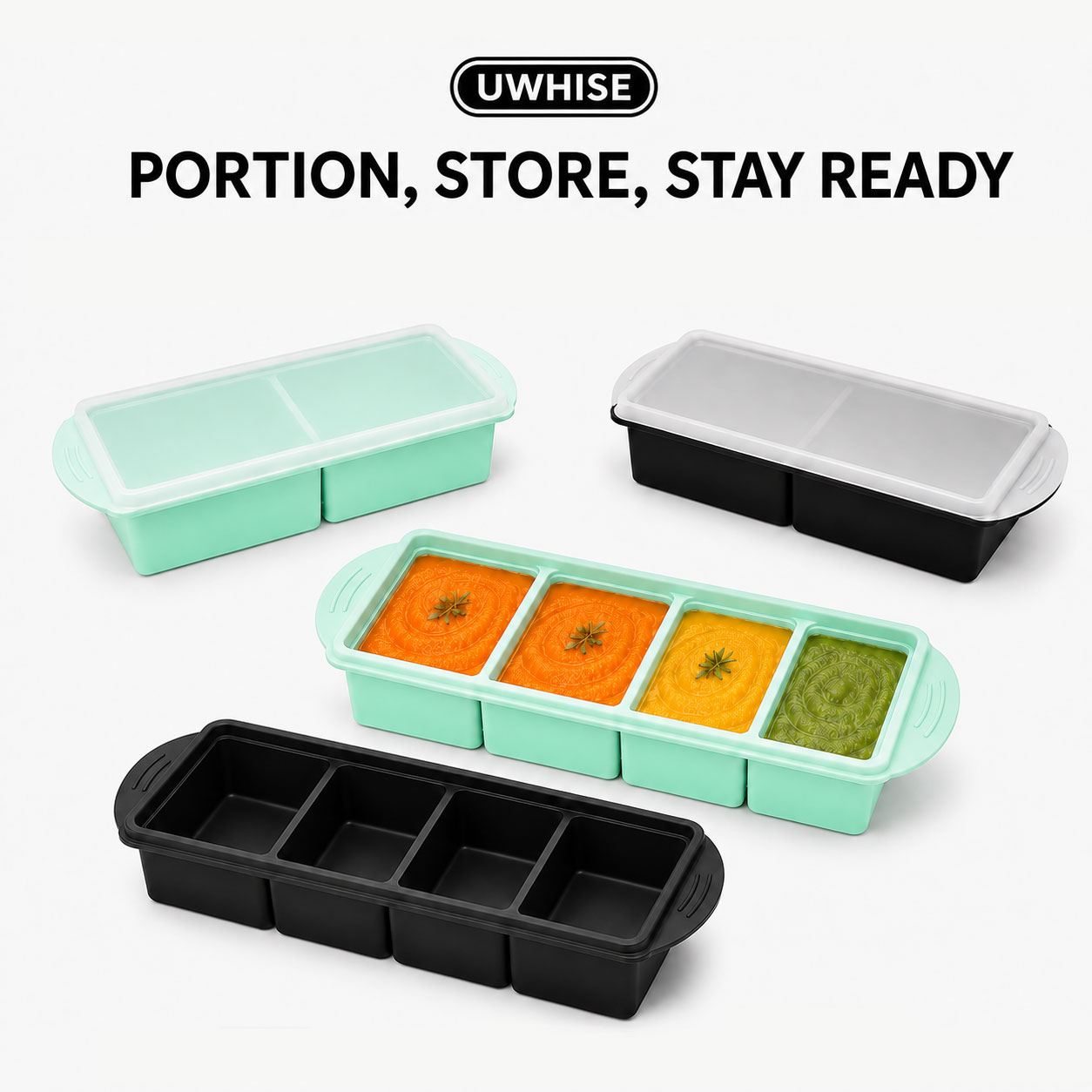 Uwhise Silicone Soup Freezer T - đánh giá và giá Baby Food Prep Containers