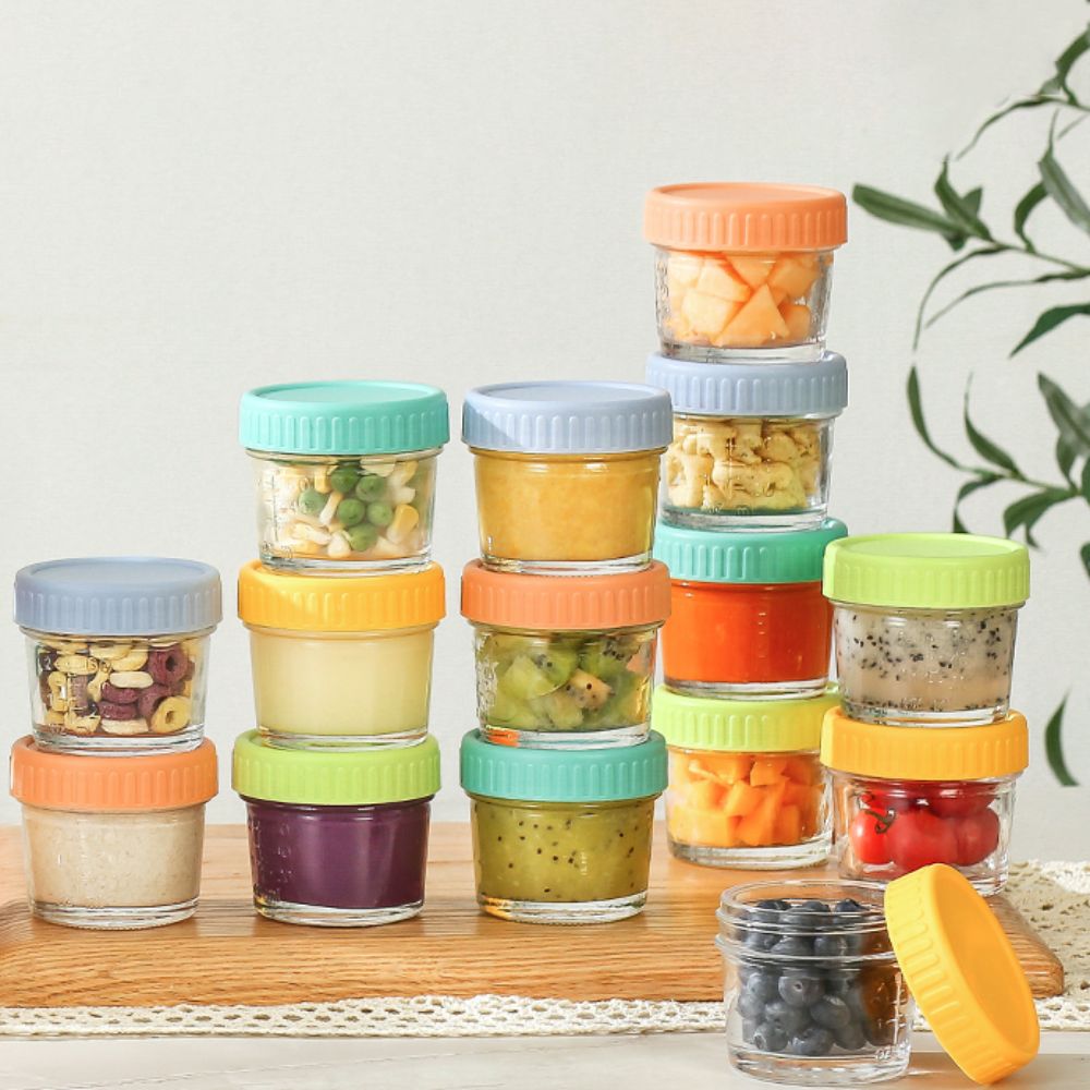 6pcs Glass Baby Food Jar Reusa - đánh giá và giá Baby Food In Jars