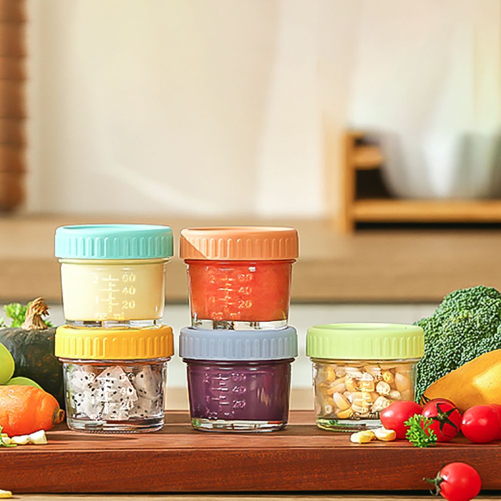 6pcs Glass Baby Food Jar Reusa - đánh giá và giá Baby Food In Jars