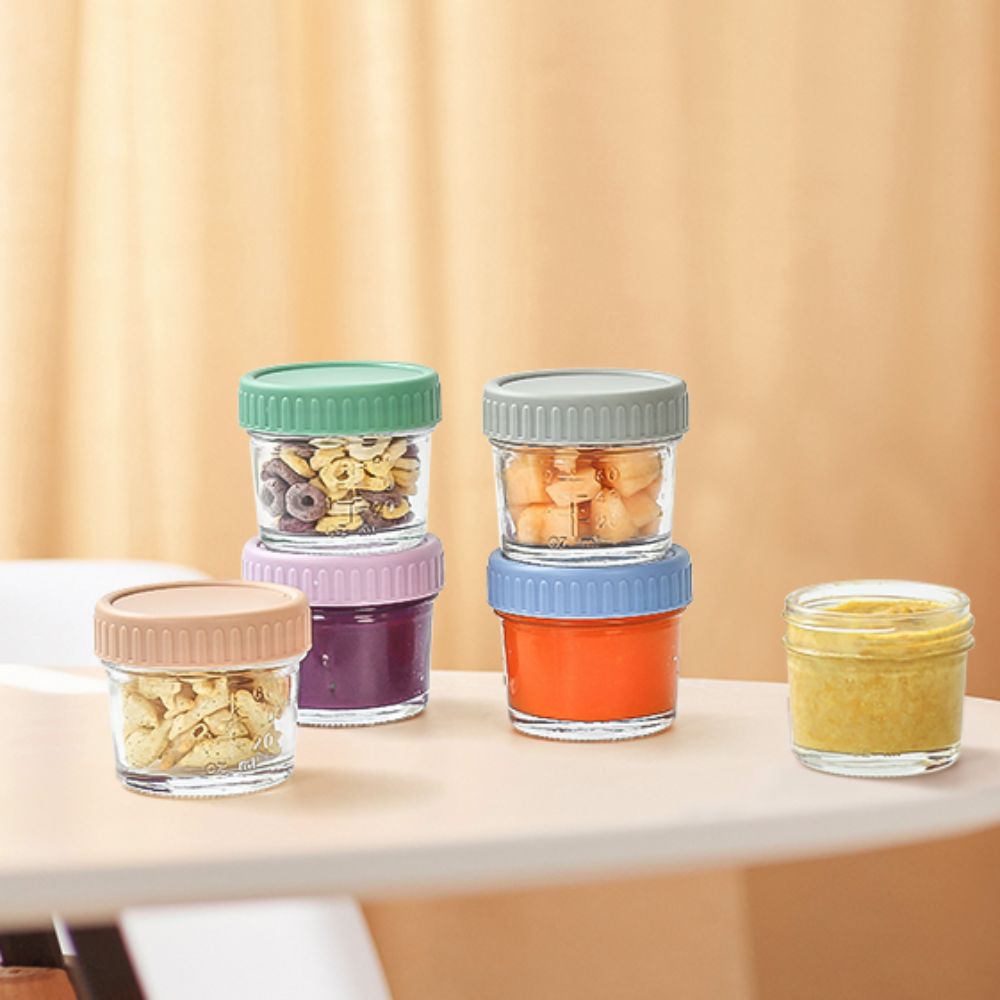 6pcs Glass Baby Food Jar Reusa - đánh giá và giá Baby Food In Jars