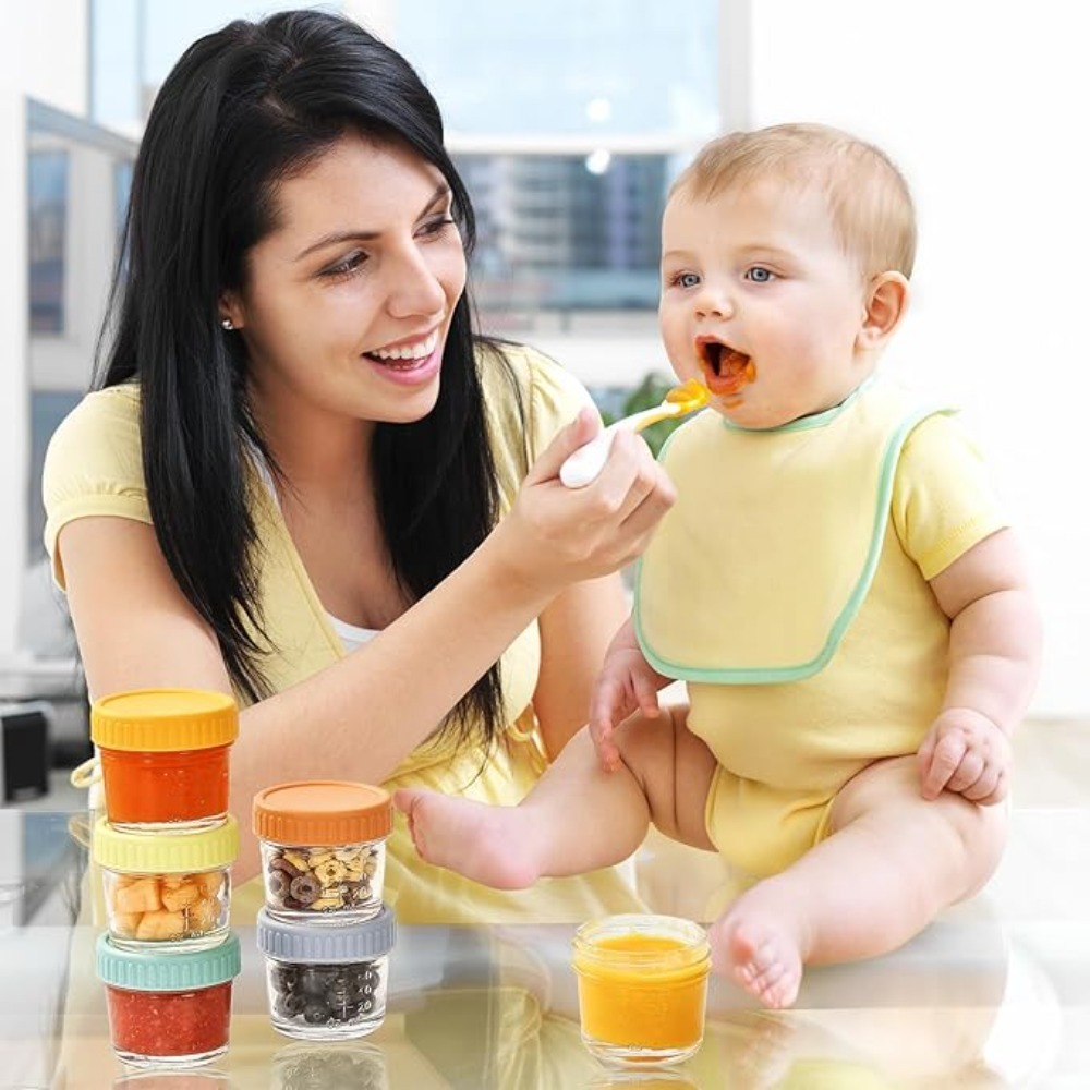 6pcs Glass Baby Food Jar Reusa - đánh giá và giá Baby Food In Jars