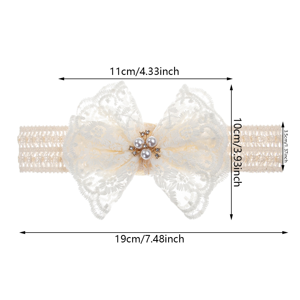 Cream Lace Baby Headbands for  - đánh giá và giá Baby Food Jelly