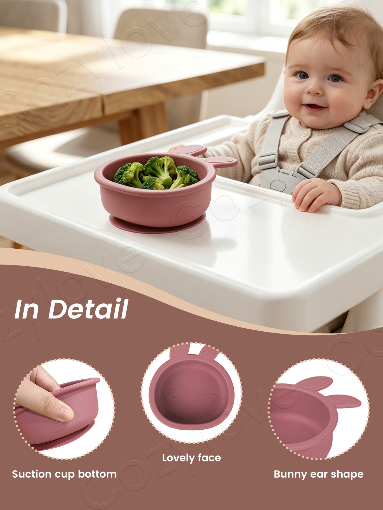 Cute Bunny Ear Silicone Baby S - đánh giá và giá Baby Food Weaning