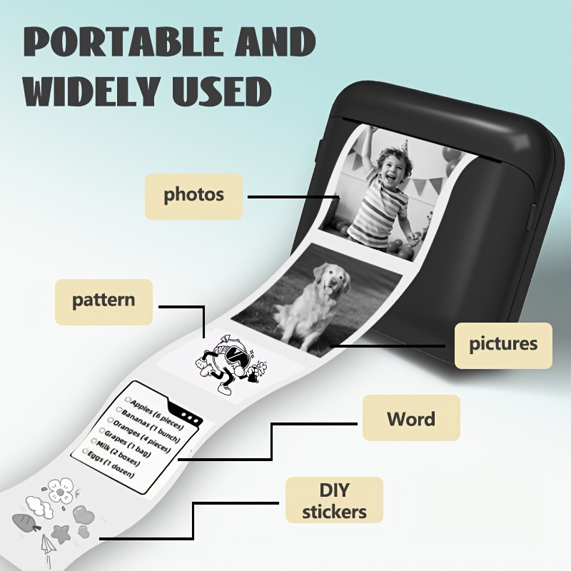 Portable Mini Thermal Printer  - đánh giá và giá Baby Food Label